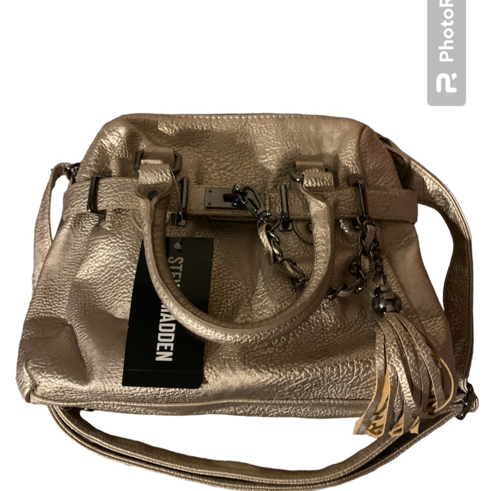 Steve Madden metallic Gold Mini Crossbody bag purse new nwt